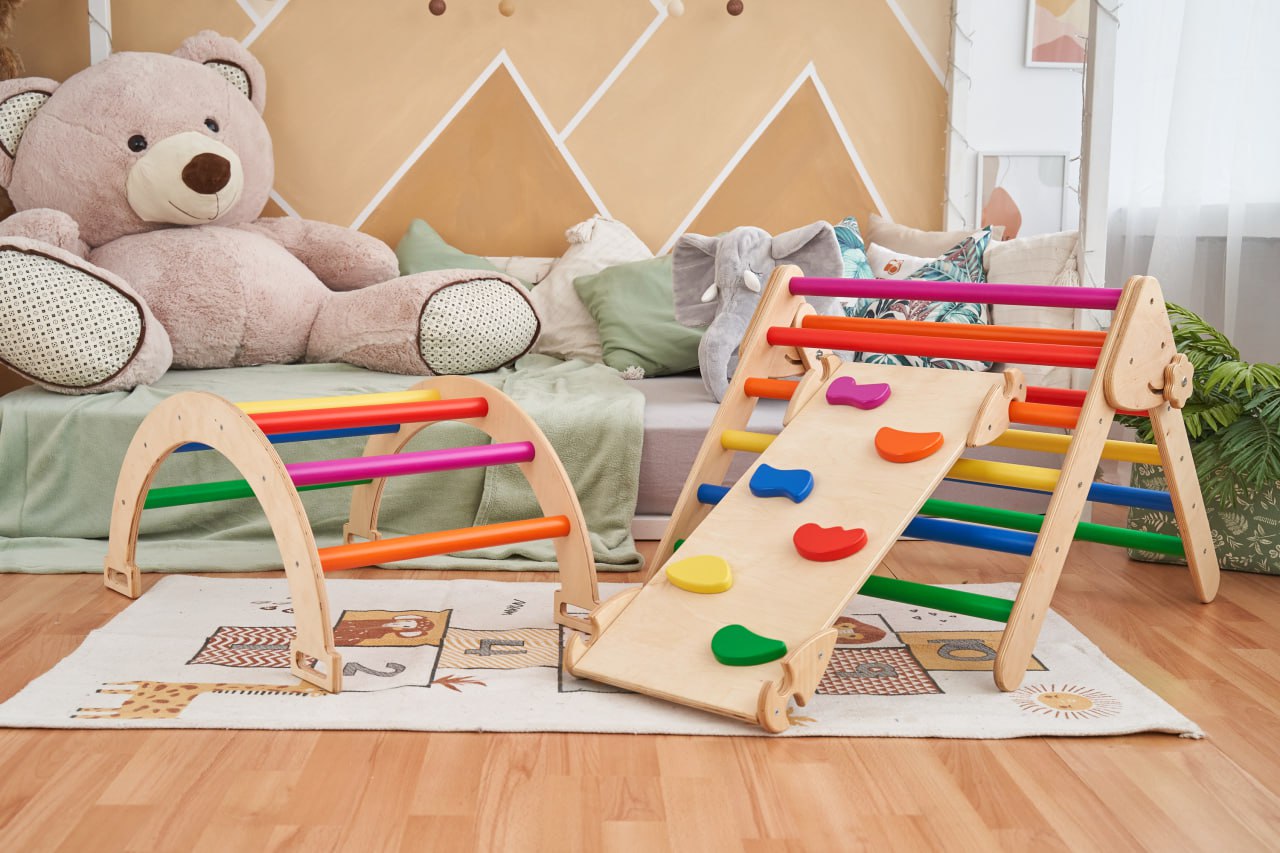 Set de Joacă Mic Pikler 3in1, multicolor 🎨