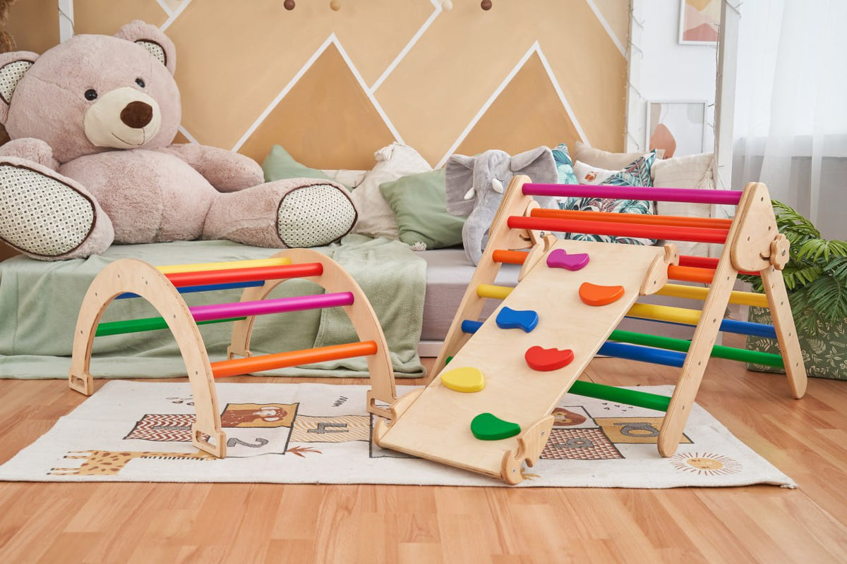 Set de Joacă Mic Pikler 3in1, multicolor 🎨