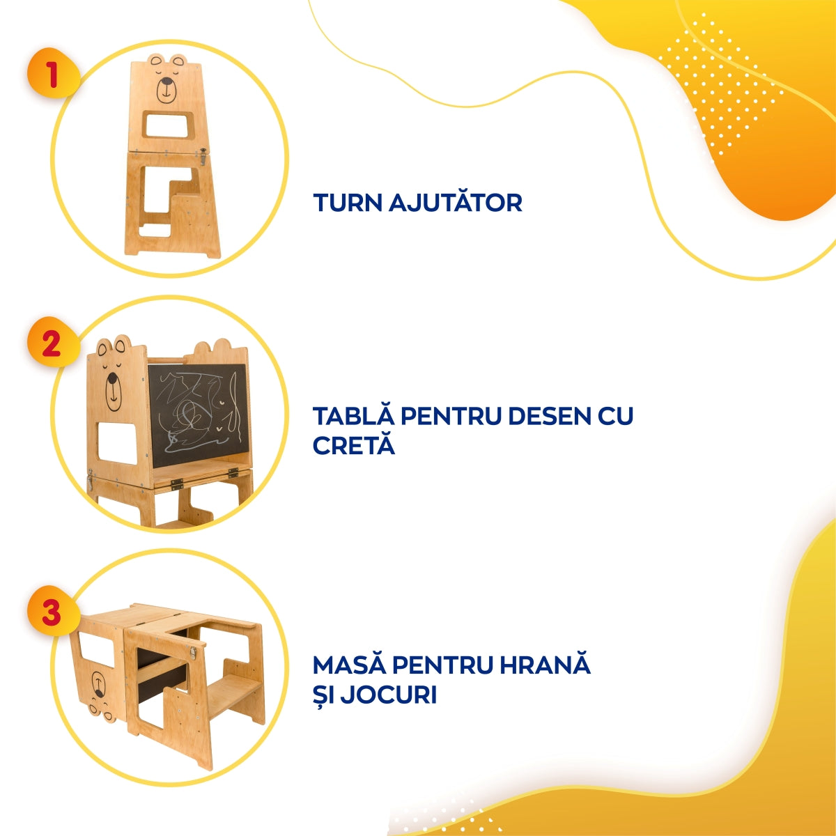 Turn de Învățare Montessori pentru Copii, Bear 🐻‍❄️