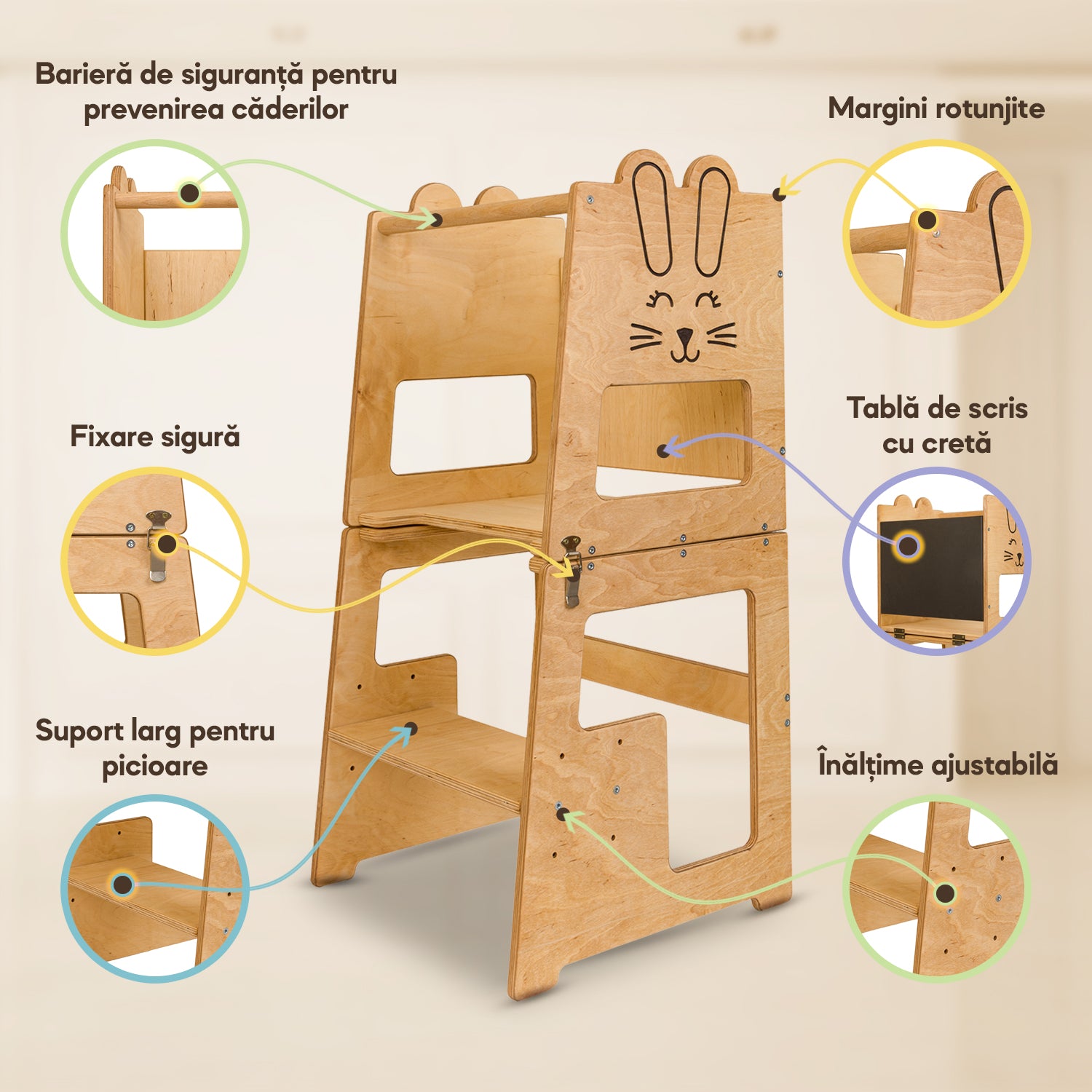 Turn de Învățare Montessori pentru Copii, Bunny 🐰